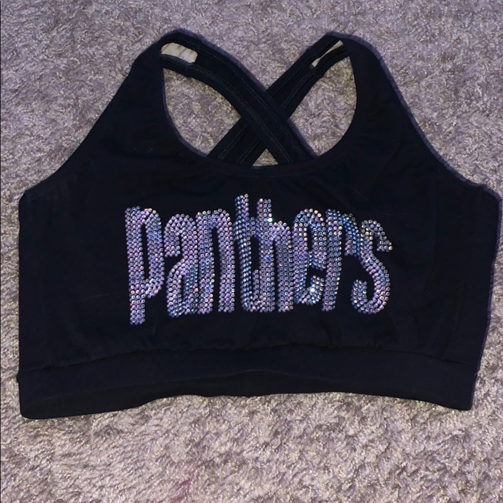 cheer athletics panthers sports bra